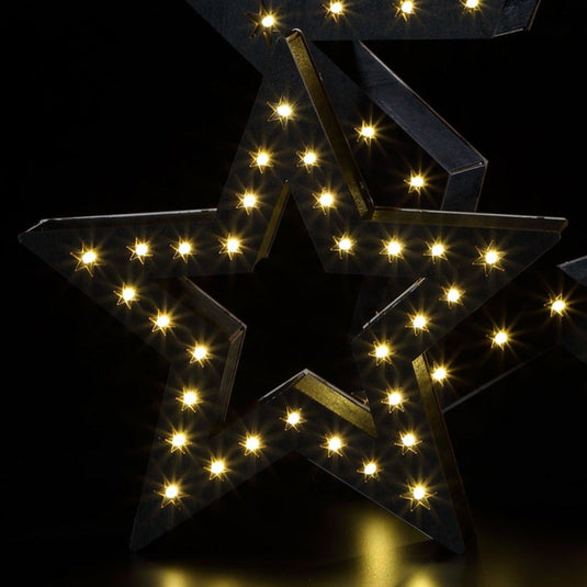 Black Wooden Stars