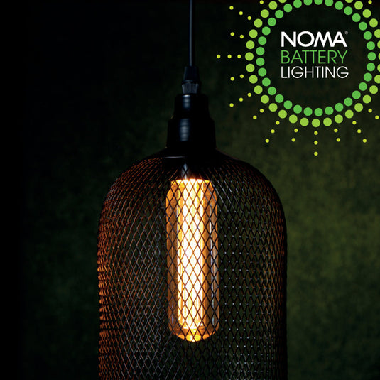 Black Mesh Megan Pendant with The Bulb