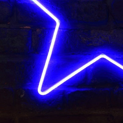 50cm Blue Neon Star
