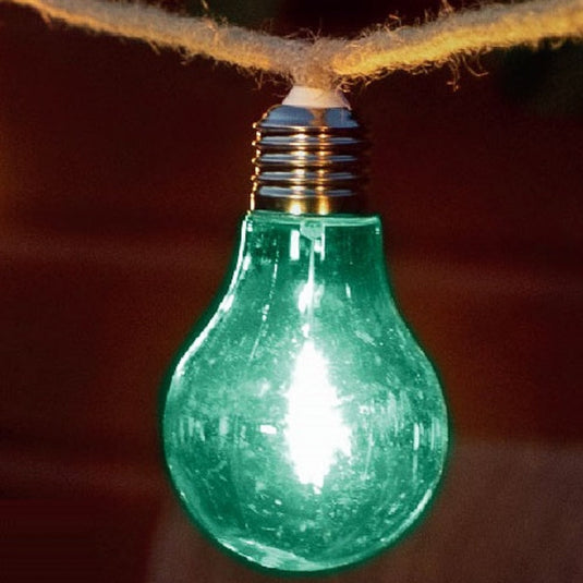 10 Connectable Multicolour Jute Rope Festoon Lights