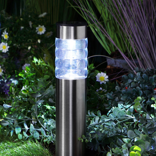 Set of 4 Connectable Midi Prism Stainless Steel Bollard