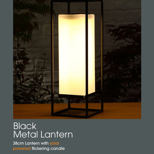 PE & Black Metal Lamp