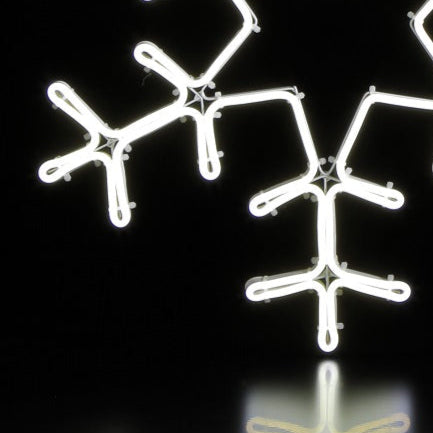 56cm Neon Snowflake - 620 White LEDs