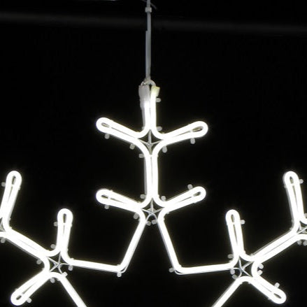 56cm Neon Snowflake - 620 White LEDs