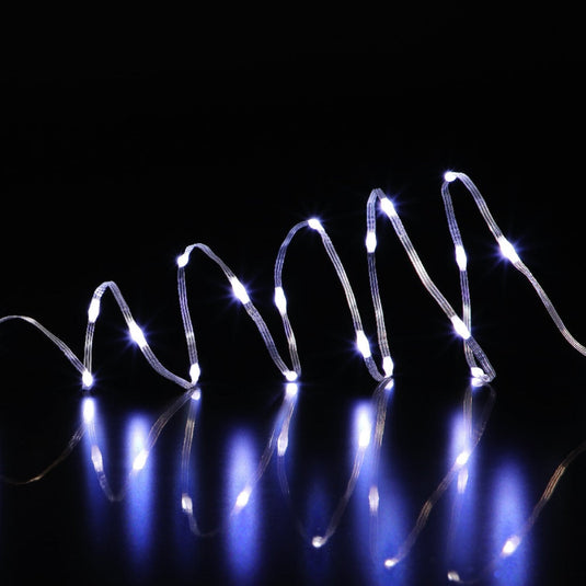200 White Flexi Wire Lights with Clear Cable