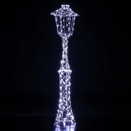 1.5m White Frame Dickensian Lamp Post - 260 Flexi Wire LEDs