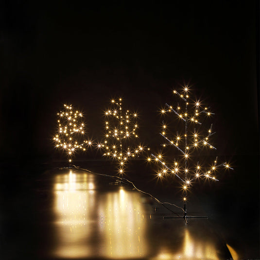 Set of 3 Black Metal Stick Winter Tree Path Finders