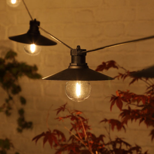 6 Connectable LED Saucer with Festoon Bulb Lights