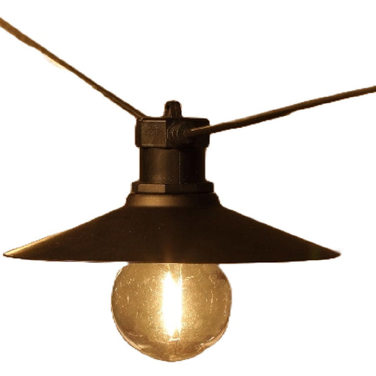 6 Connectable LED Saucer with Festoon Bulb Lights