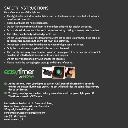 8 Warm White Star Pattern Projector String Lights