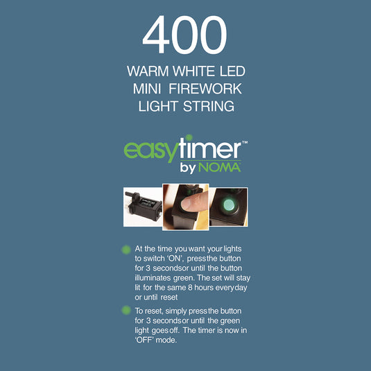 20 Mini Warm White Firework String Lights - 400 LEDs