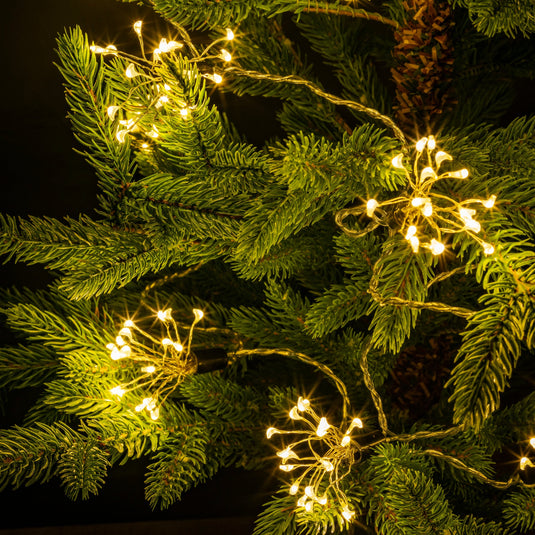 10 Mini Warm White Firework String Lights - 200 LEDs
