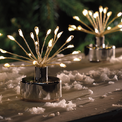 6 Warm White Firework Tealight with 20 Micro LEDs