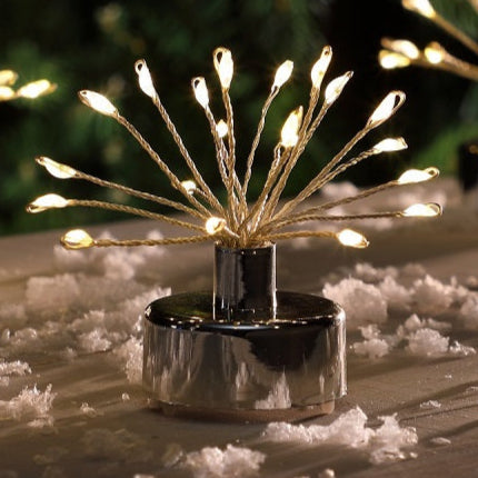 6 Warm White Firework Tealight with 20 Micro LEDs