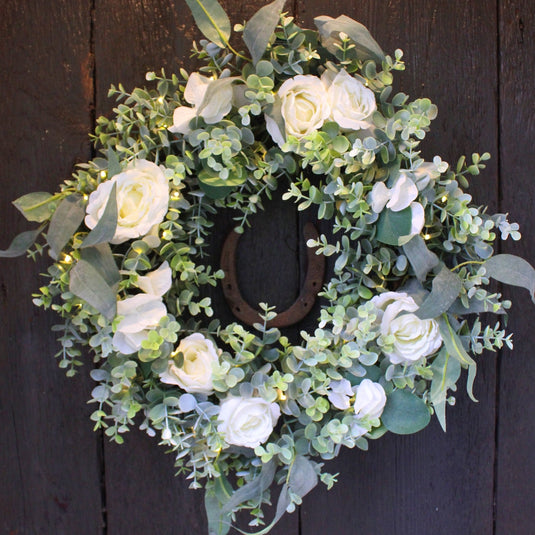Warm White Floral Wreath