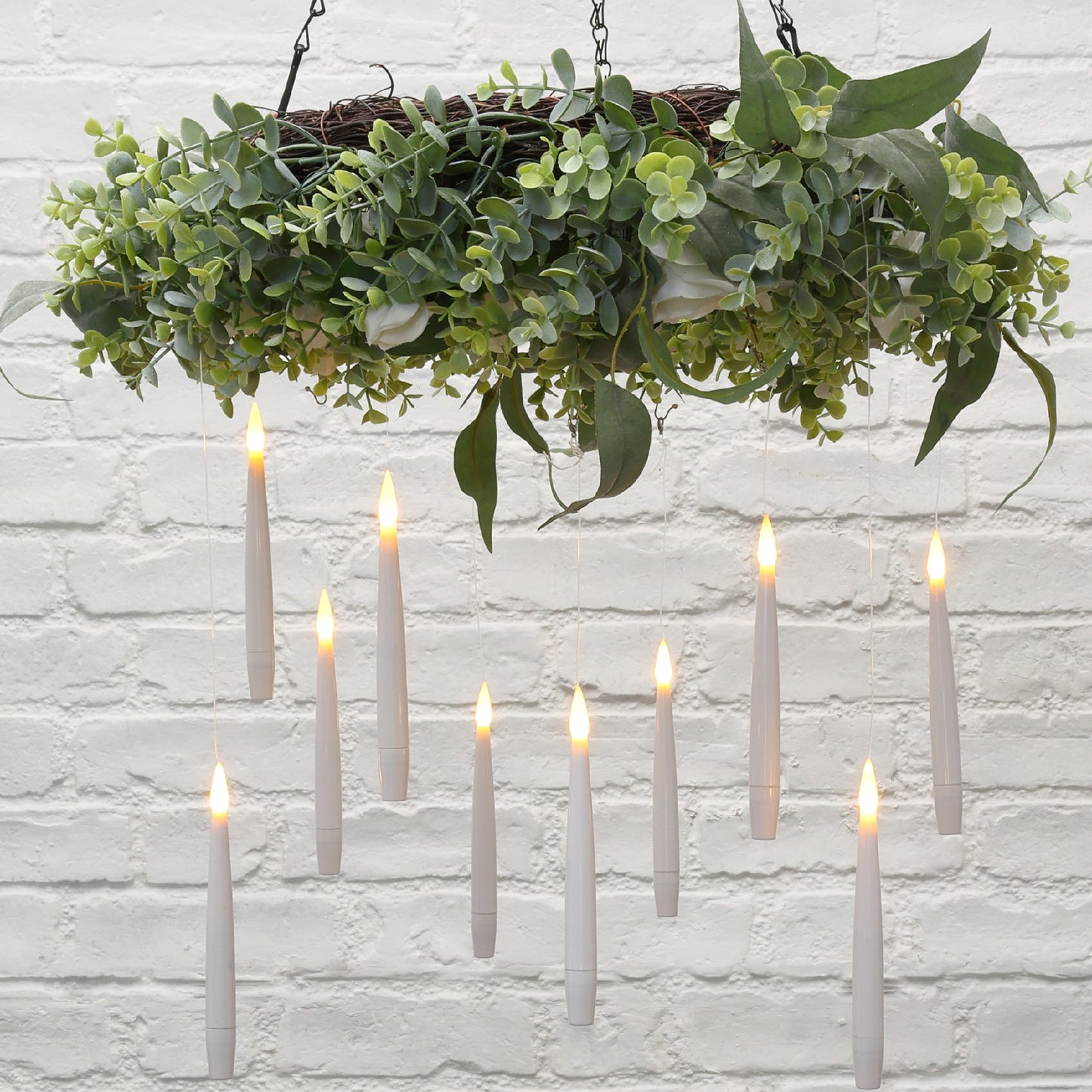 Noma Floral Wreath, 40 Warm White Led's, 50 Cm (Pack Of 1)