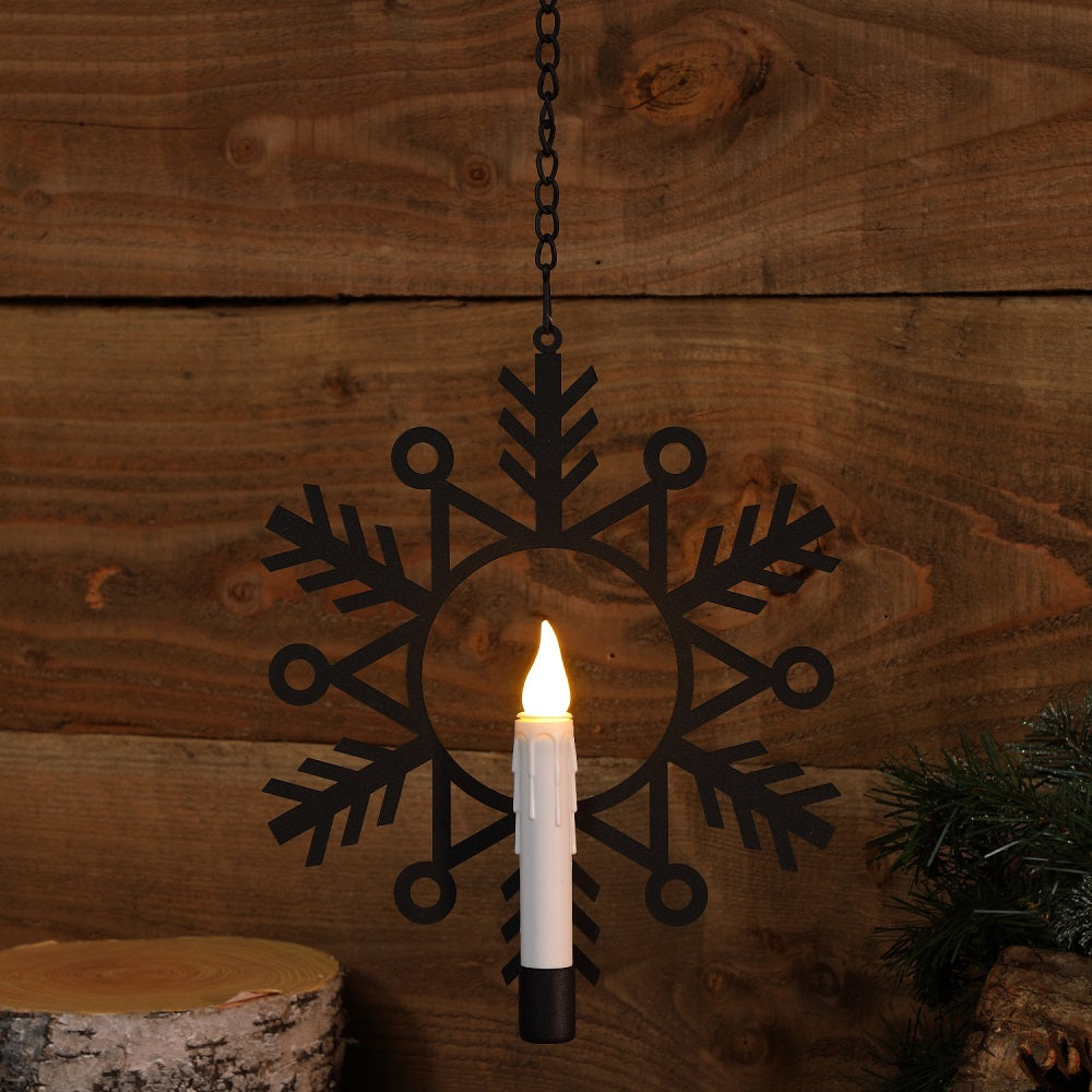 Noma Hanging Snowflake, Black, 29 Cm (Pack Of 1)