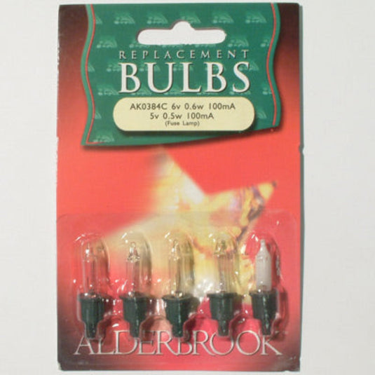 1 x 5 G4 6V Clear Alderbrook Spare Bulbs - Compatible with 40 Set