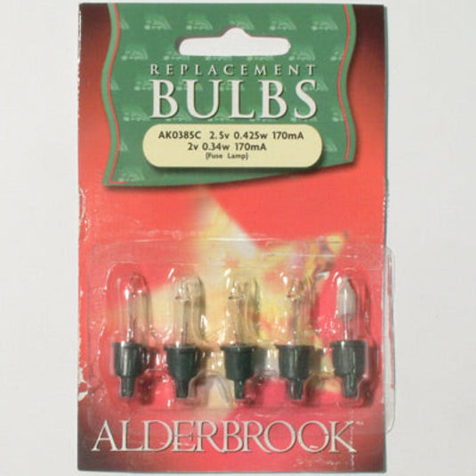 1 x 5 K4 2.5V Clear Alderbrook Spare Bulbs - Compatible with 100 Set