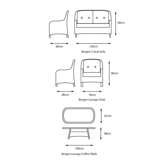 LG Outdoor Bergen Lounge Set