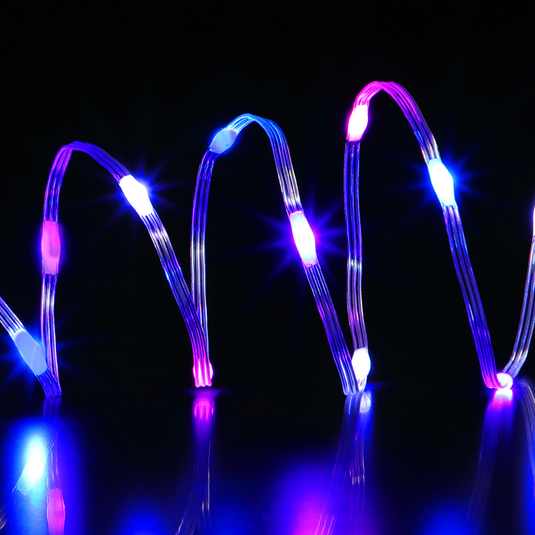 200 Pastel Flexi Wire Lights with Clear Cable
