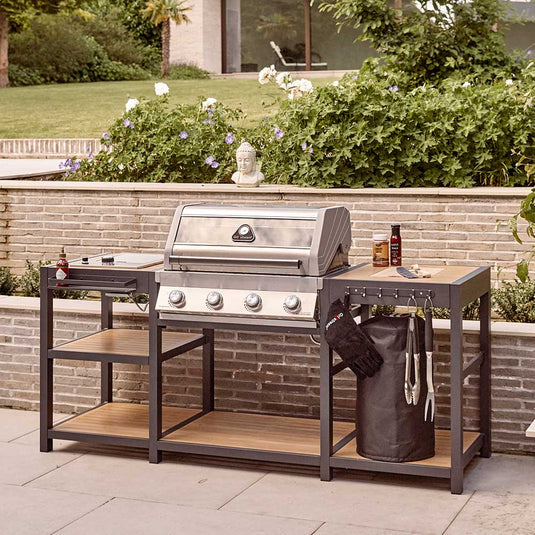 Sanctuary Oak 4 Burner Outdoor Kitchen