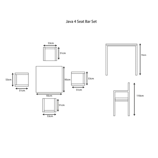 LG Outdoor Java 4 Seat Bar Set