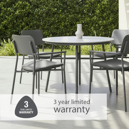 Laguna Flint 4 Seat Round Dining Set