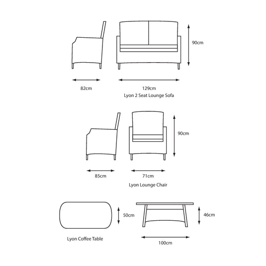 LG Outdoor Lyon Lounge Set