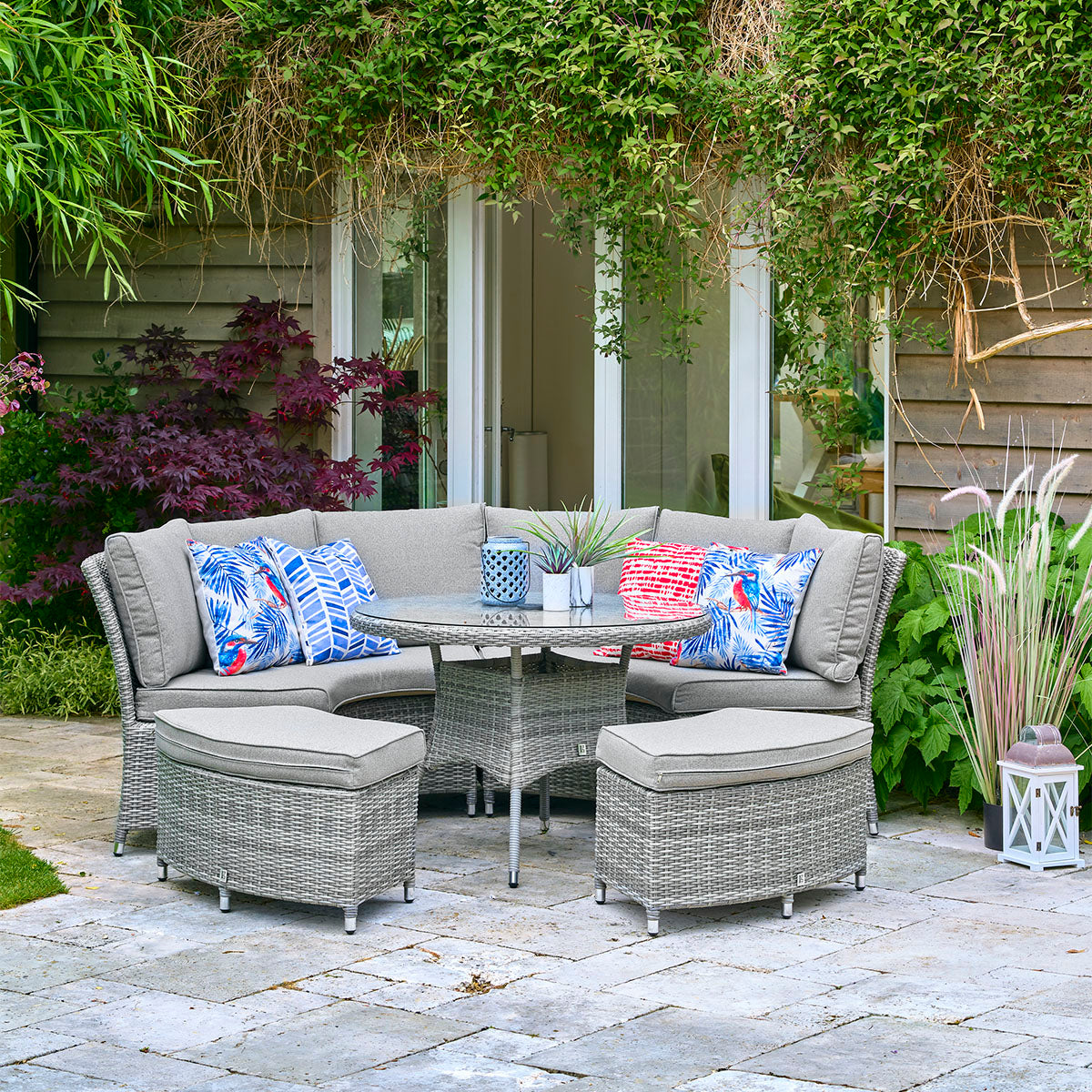 LG Outdoor Monaco Stone Curved Dining Modular
