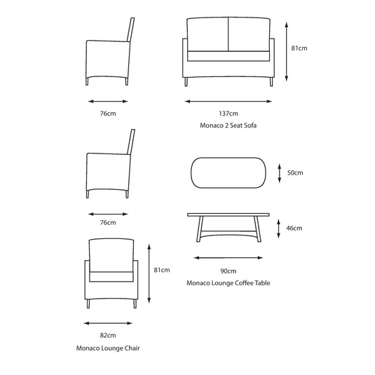 LG Outdoor Monaco Stone Lounge Set