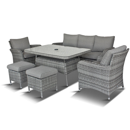 LG Outdoor Monaco Stone Lounge Dining Set