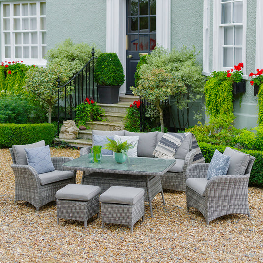 LG Outdoor Monaco Stone Lounge Dining Set