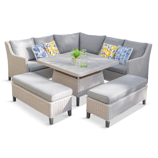 Oslo Large Square Modular Dining Set