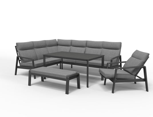 Santorini Dusk Modular Dining Set with Lounge Chair