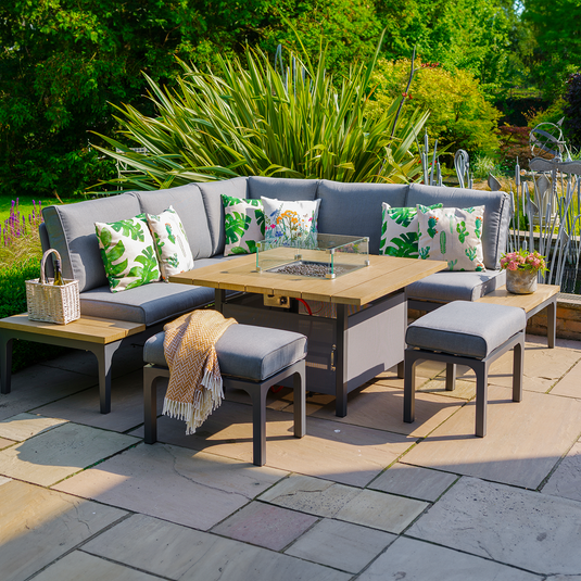 LG Outdoor Stockholm Open-sided Modular Gas Firepit Set