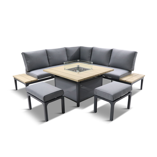 LG Outdoor Stockholm Open-sided Modular Gas Firepit Set