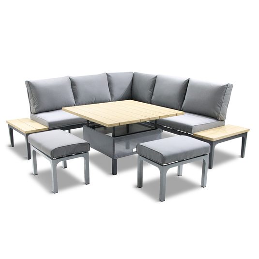 Stockholm Open-Sided Modular Dining Set with Adjustable Table