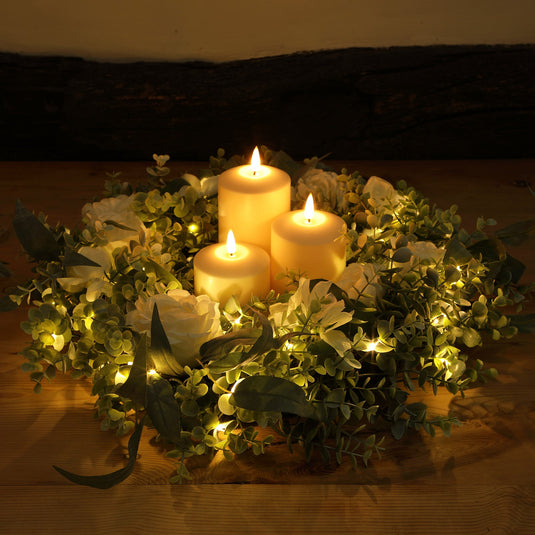 Warm White Floral Wreath