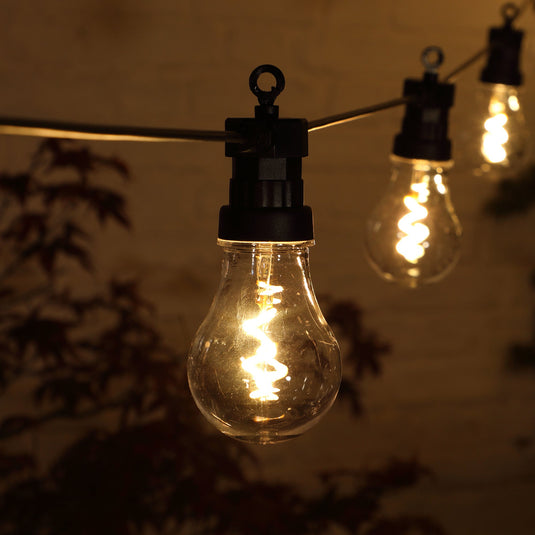 20 Connectable LED Spiral Filament Bulb Festoon