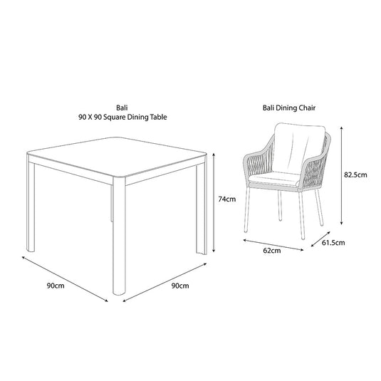 LG Outdoor Bali 4 Seat Dining Set