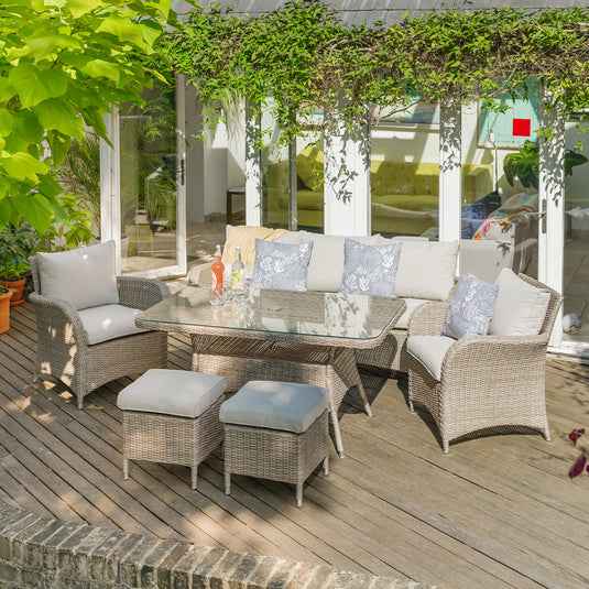 Monaco Sand Lounge Dining Set