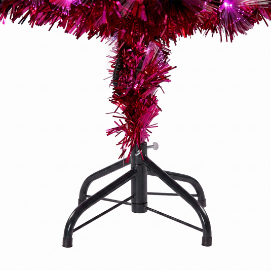 Hot Pink Fibre Optic Tree With Pink Baubles