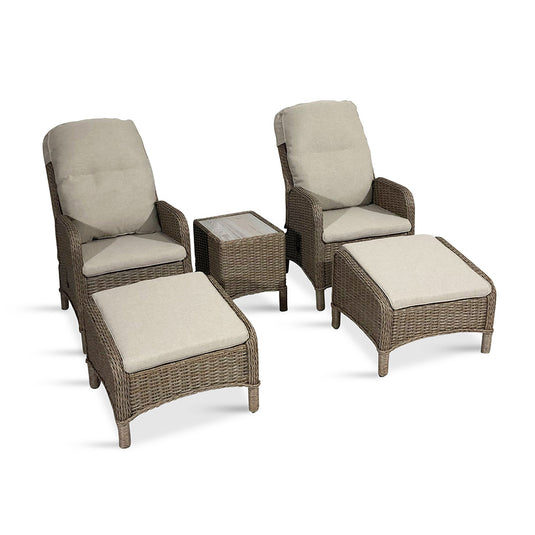 LG Outdoor Bergen 5 Piece Recliner Set