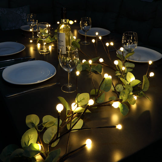 1.8m Battery Operated Berry & Eucalyptus Garland