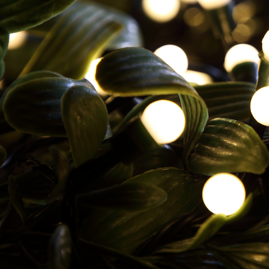 100 Fit & Forget Warm White Multifunction Berry Lights
