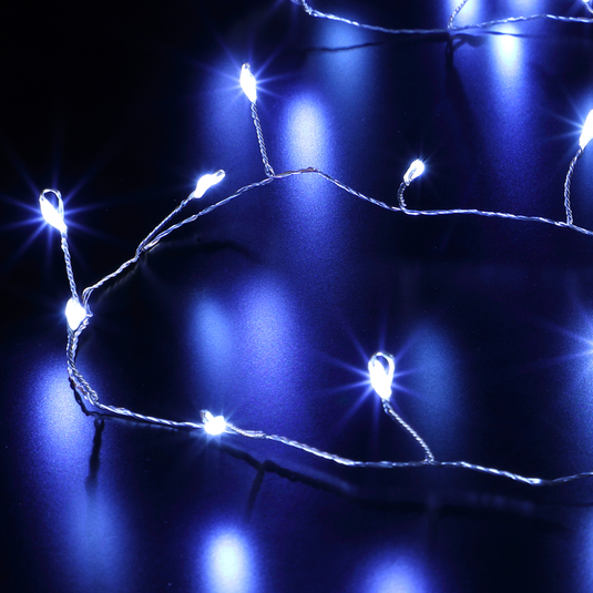 480 White Micro Décor Tree Lights with Silver Wire