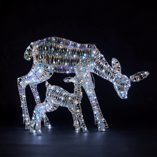 Iridescent Woburn Deer & Fawn