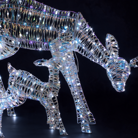 Iridescent Woburn Deer & Fawn