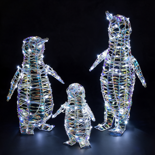 Iridescent Penguin Family